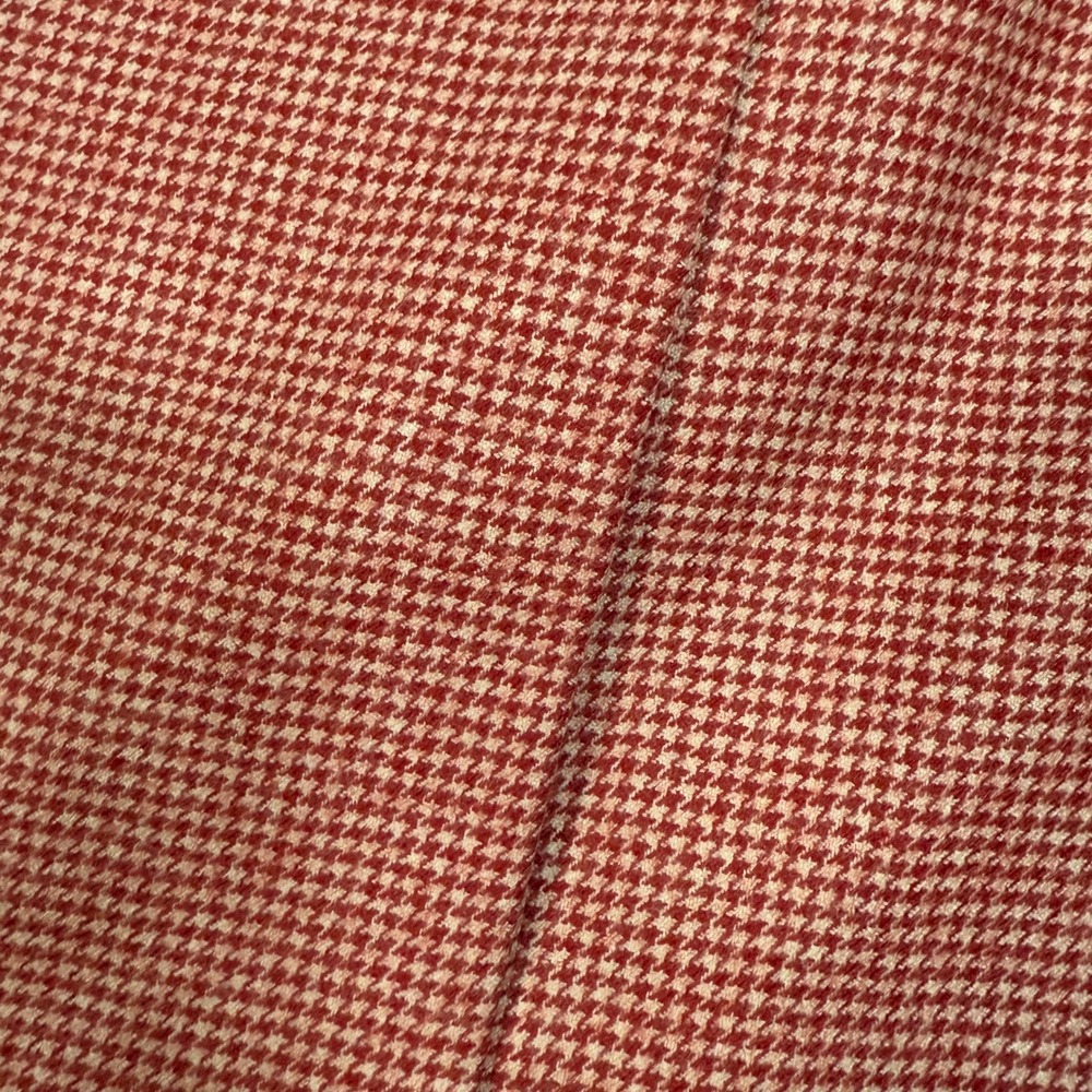 Loro Piana Brooks Brothers Wool Houndstooth Skirt Red White Zelander Merino 12 - Picture 9 of 10